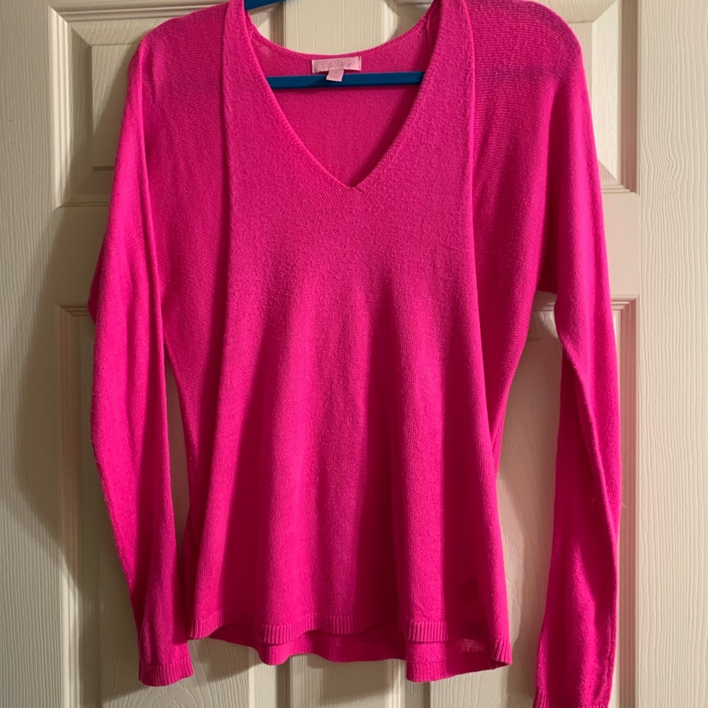SOLD Lilly Pulitzer Sweater Hot Pink
